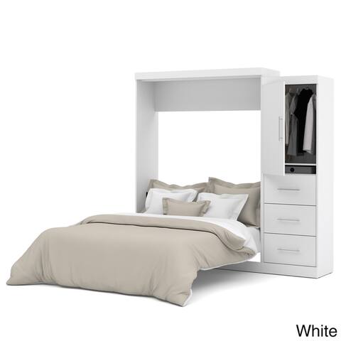 Nebula Queen Murphy Bed and Storage Unit with Drawers by Bestar
