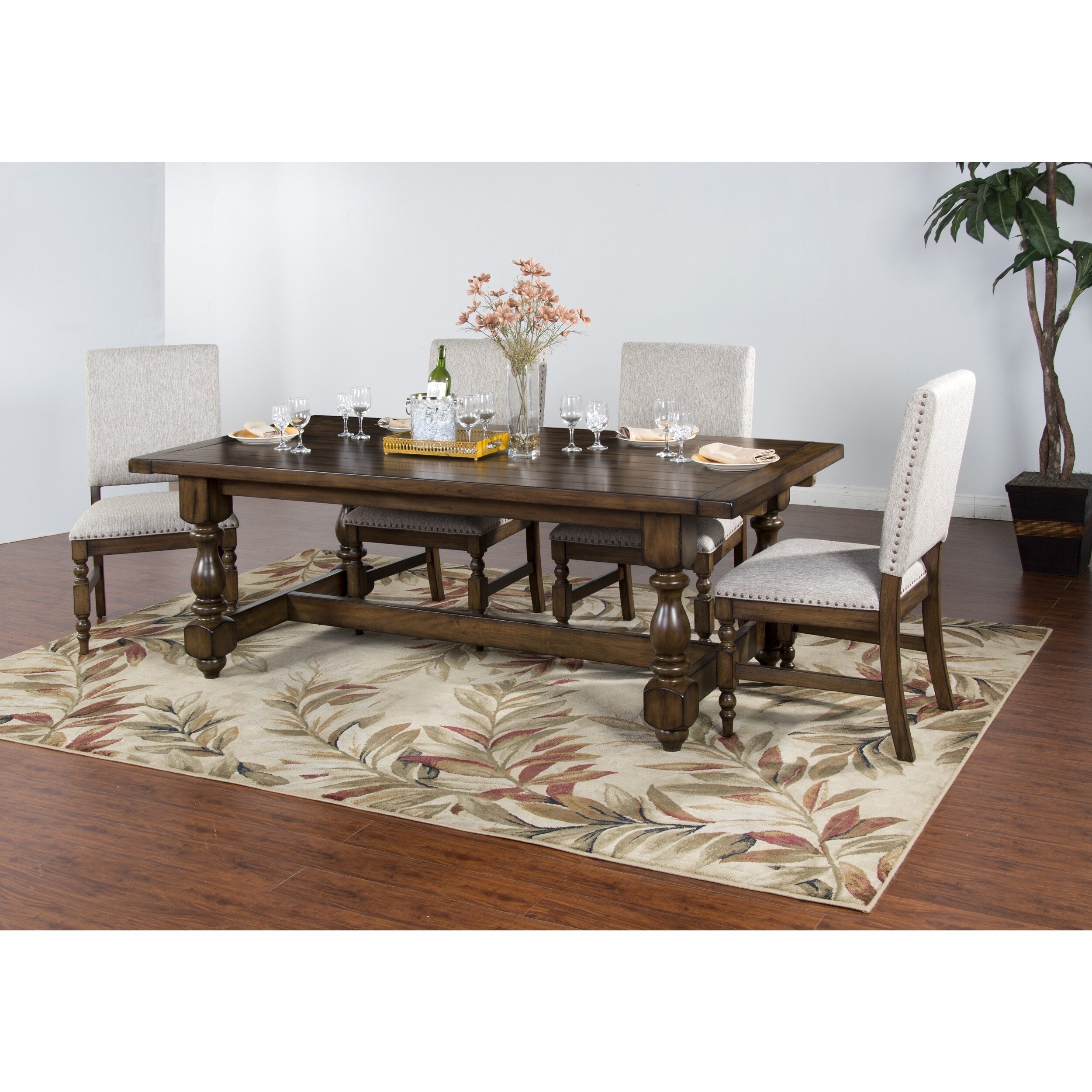 Sunny Designs Savannah Dining Table With Two Leaves Free Sunny Designs Savannah Dining Table