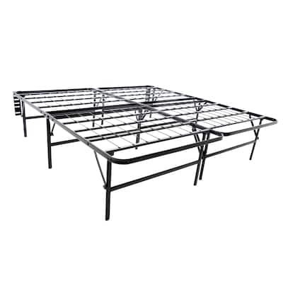 Cal King-size Foldable Bed Base Platform Bed Frame and Box Spring in One by Brookside