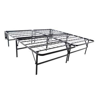 King-size Platform Bed Frame and Box Spring in One Foldable Bed Base by Brookside