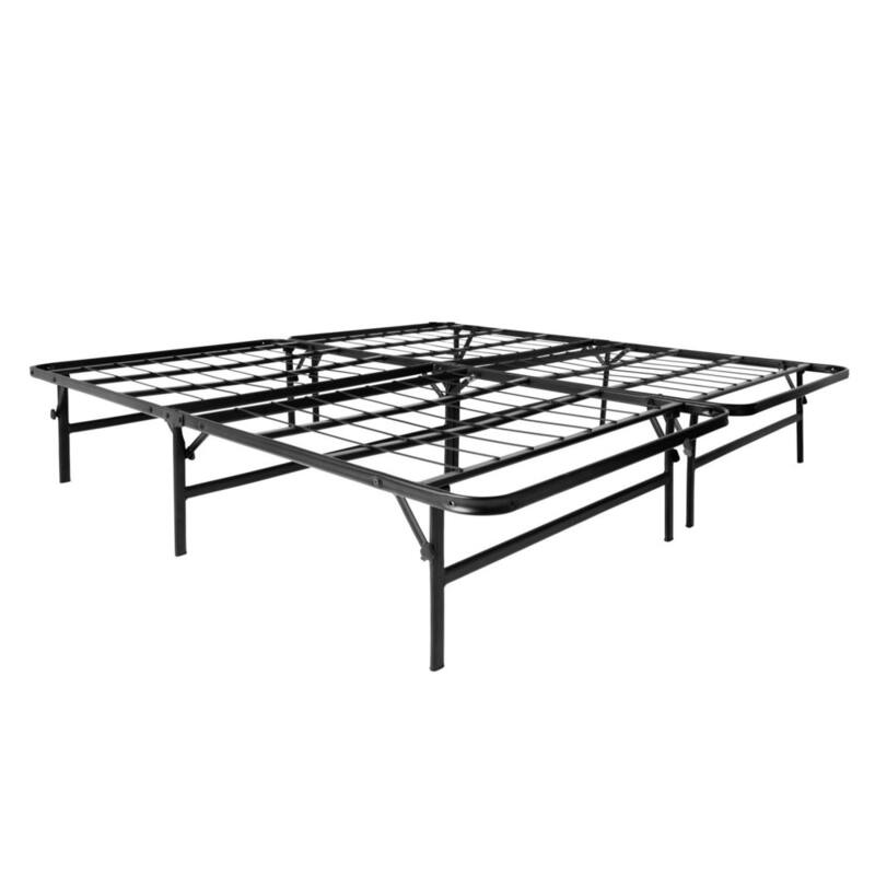 Brookside Queen-size Platform Bed Frame and Box Spring in One Foldable Bed Base