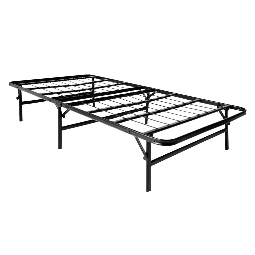 Twin XL-size Platform Bed Frame and Box Spring in One Foldable Bed Base by Brookside