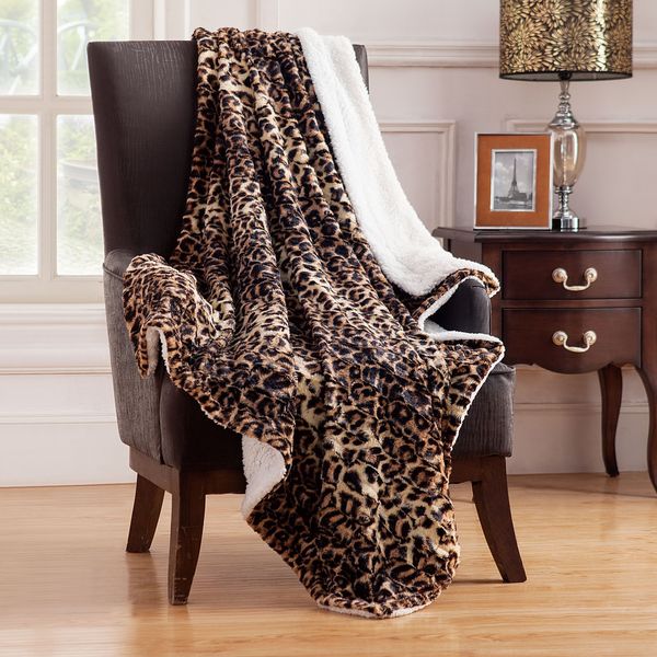 Animal Faux Fur Throw
