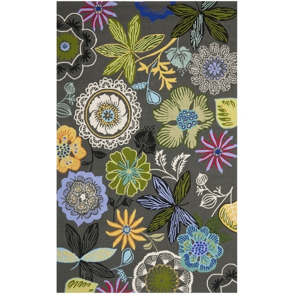 Safavieh Hand-Hooked Four Seasons Grey / Multicolored Rug - 9' x 12'