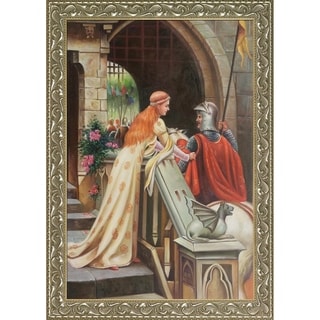 La Pastiche Edmund Blair Leighton 'god Speed, 1900' Hand Painted Framed 