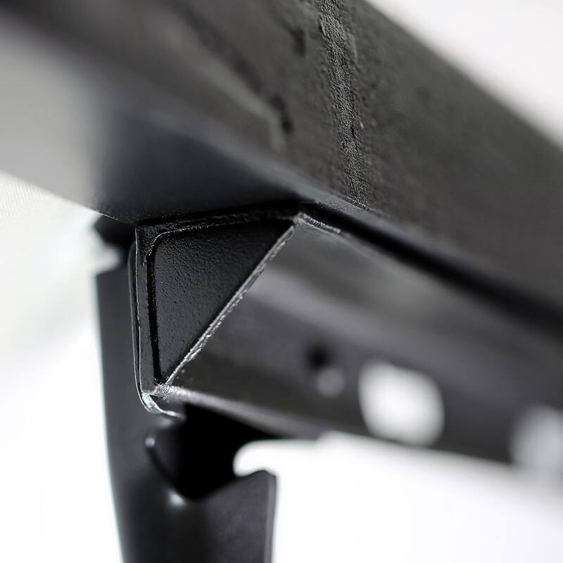 Black Metal Full/ Twin Heavy-duty 6-leg Adjustable Bedframe with Wheels by Brookside