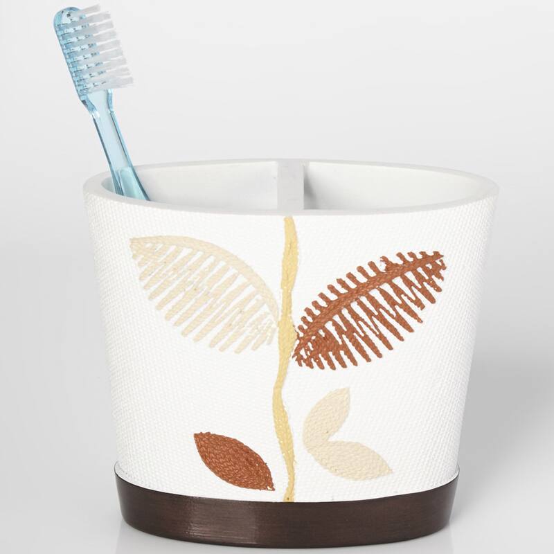Hand-crafted Ivory Leaf Bath Accessory Collection