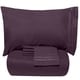 preview thumbnail 21 of 30, Luxury Lightweight Solid 5-piece Bed-In-a-Bag with Sheet Set Eggplant - Full - 5 Piece