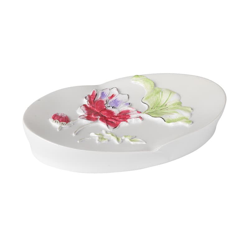 Hand Crafted Floral Bath Accessory Collection Set or Separates