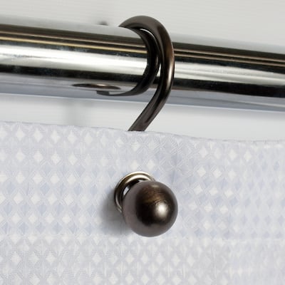 Dyiom Plastic Shower Curtain Hooks Rings Hanger Bath Drape Loop