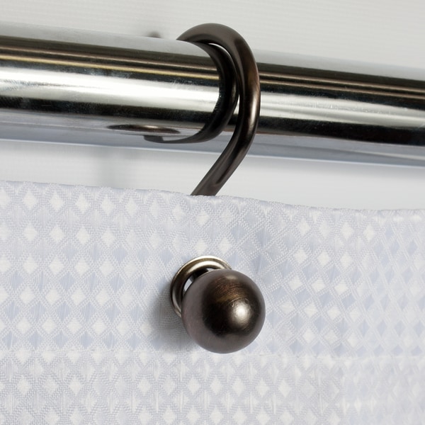 Zenith Zenna Home Matte Black Double Roller Shower Curtain Hook (12-Count)  - Hall's Hardware and Lumber