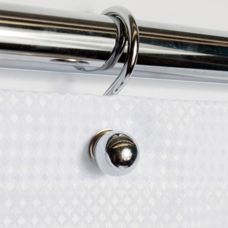 Rust Resistant Chrome Ball Shower Hook Set (Set of 12)