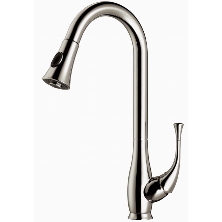 Shop Dawn Brushed Nickel Single Lever Kitchen Faucet With Push