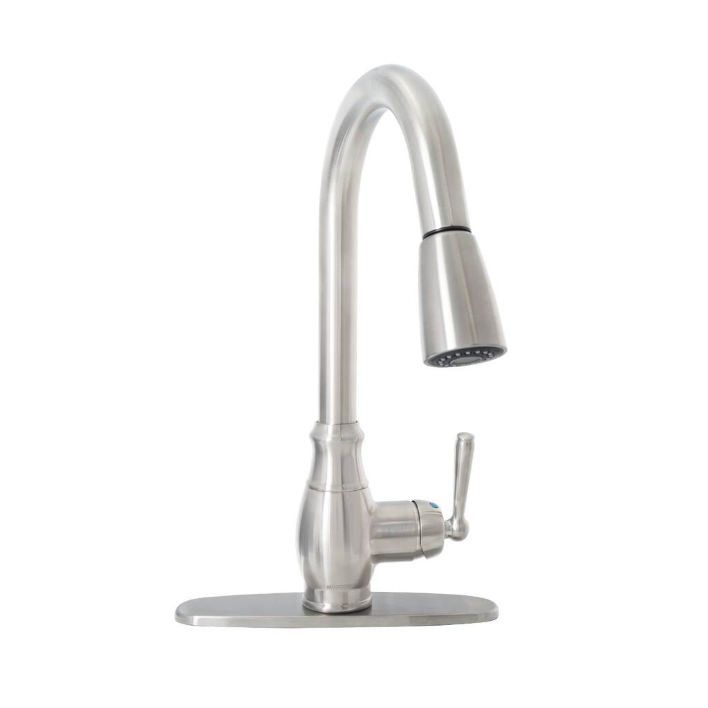 Dyconn Faucet Signature Series Pull Down Single Handle Dual Spray Kitchen Faucet