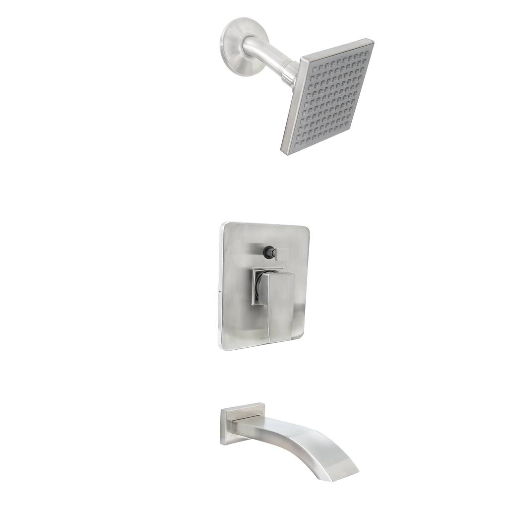 Dyconn Faucet Signature Series Modern 3-piece Single Handle Shower and Tub Faucet with Valve