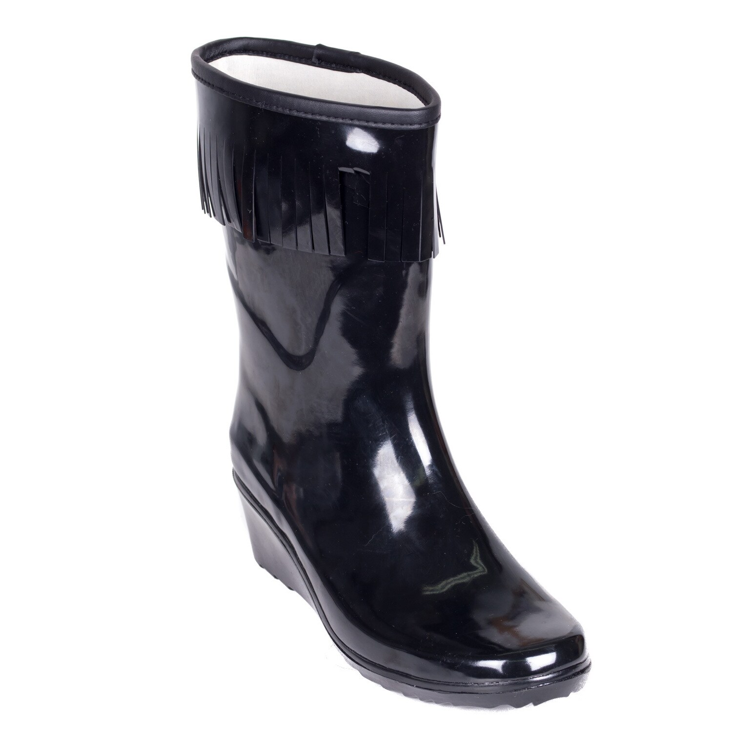short black rain boots