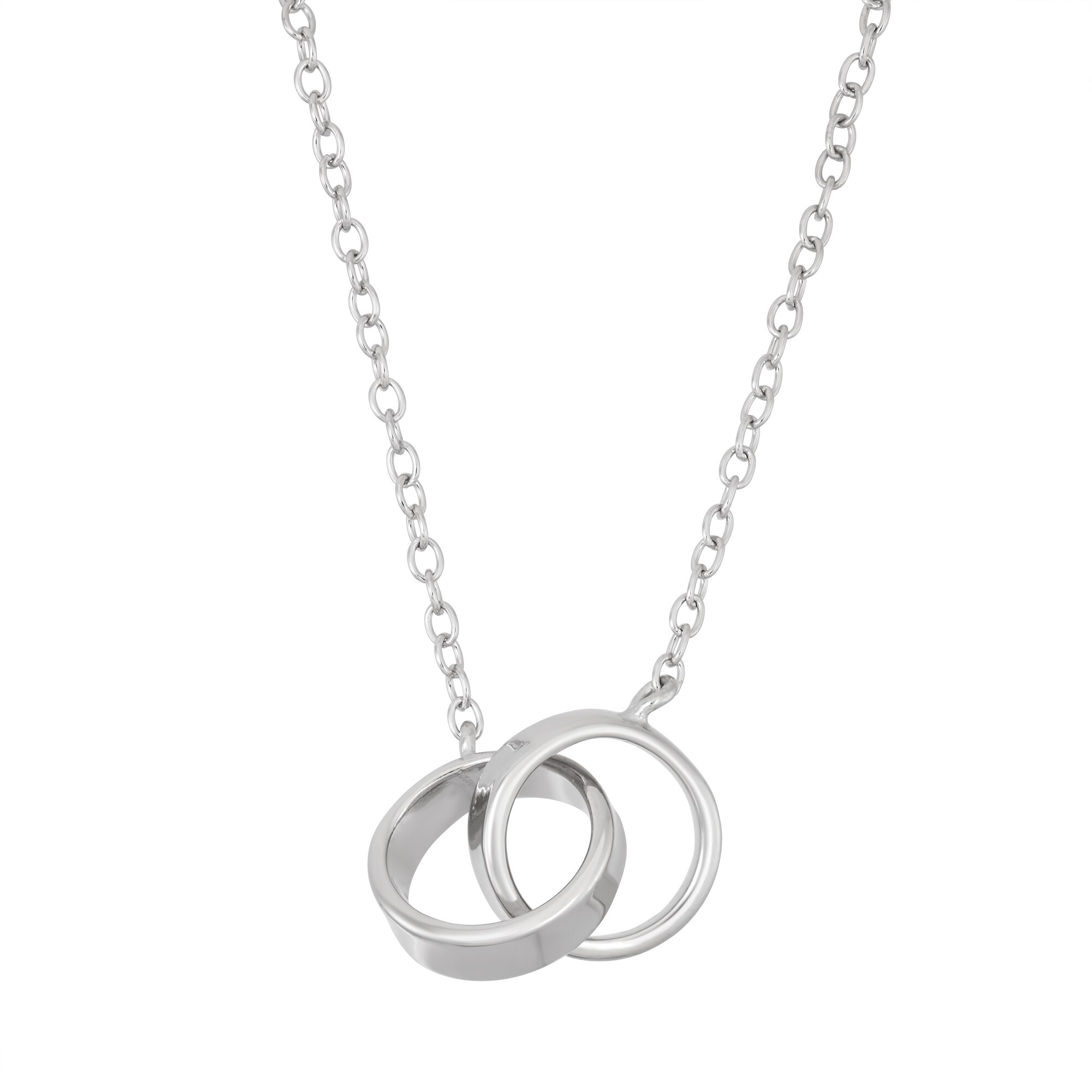 La Preciosa Sterling Silver Interlocking Ring Necklace