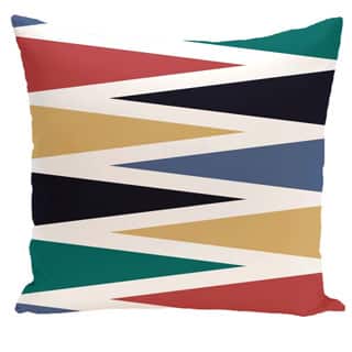 Backgammon Geometric Print 18-inch Outdoor Pillow
