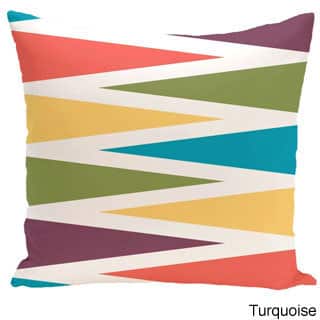 Backgammon Geometric Print 18-inch Outdoor Pillow - Blue
