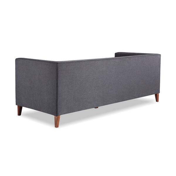 Jefferson Mid Century Modern Urban Ink Twill Sofa With Jefferson Mid Century Modern Urban Ink Twill Sofa With