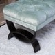 preview thumbnail 4 of 6, Scarlette Tufted Velvet Ottoman Bench by Christopher Knight Home