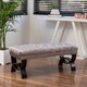 preview thumbnail 2 of 6, Scarlette Tufted Velvet Ottoman Bench by Christopher Knight Home Grey