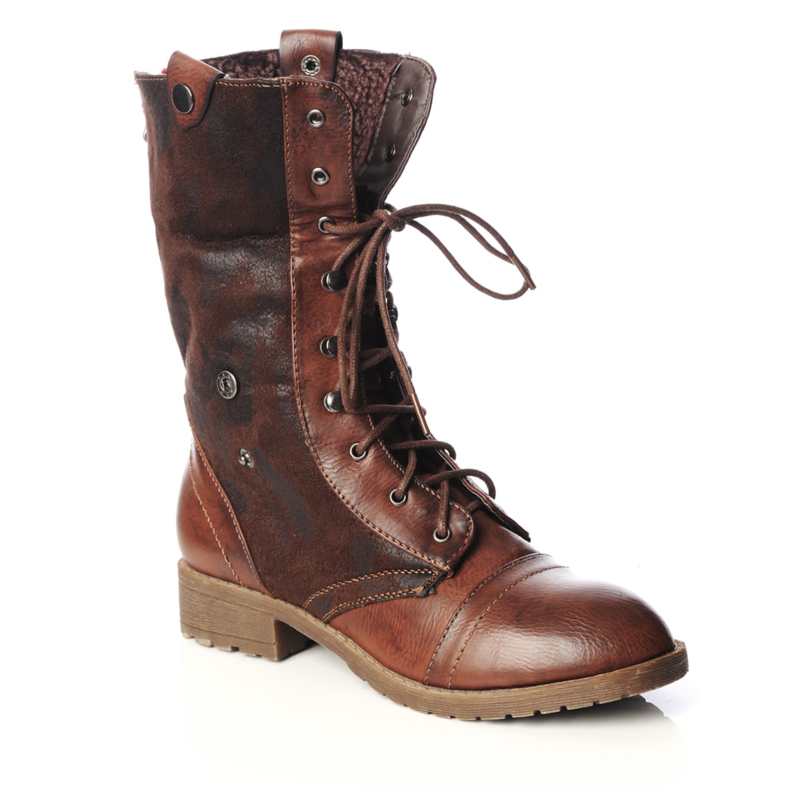 women's fold over combat boots