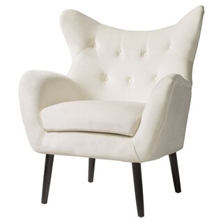 Christopher Knight Home  Alyssa Velvet Arm Chair (Ivory)