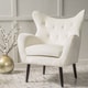 preview thumbnail 52 of 68, Alyssa Mid-century Upholstered Arm Chair by Christopher Knight Home - 30.25"D x 34.25"W x 39.75"H Ivory
