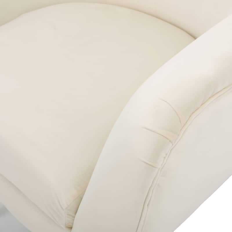 Alyssa Mid-century Upholstered Arm Chair by Christopher Knight Home - 30.25"D x 34.25"W x 39.75"H