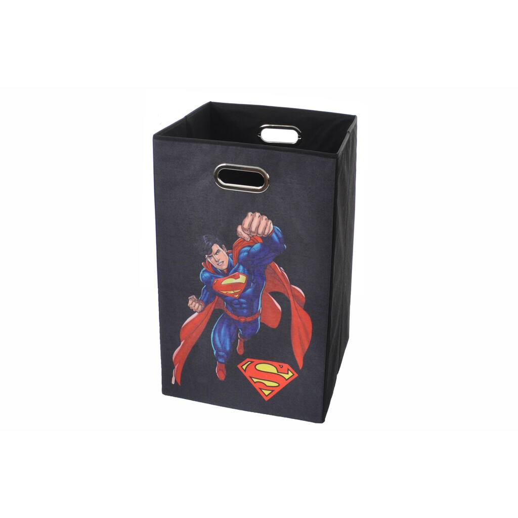 Superman Black Folding Laundry Basket