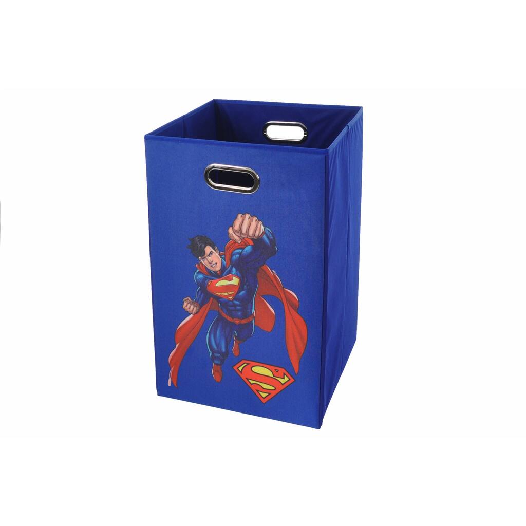 Superman Blue Folding Laundry Basket