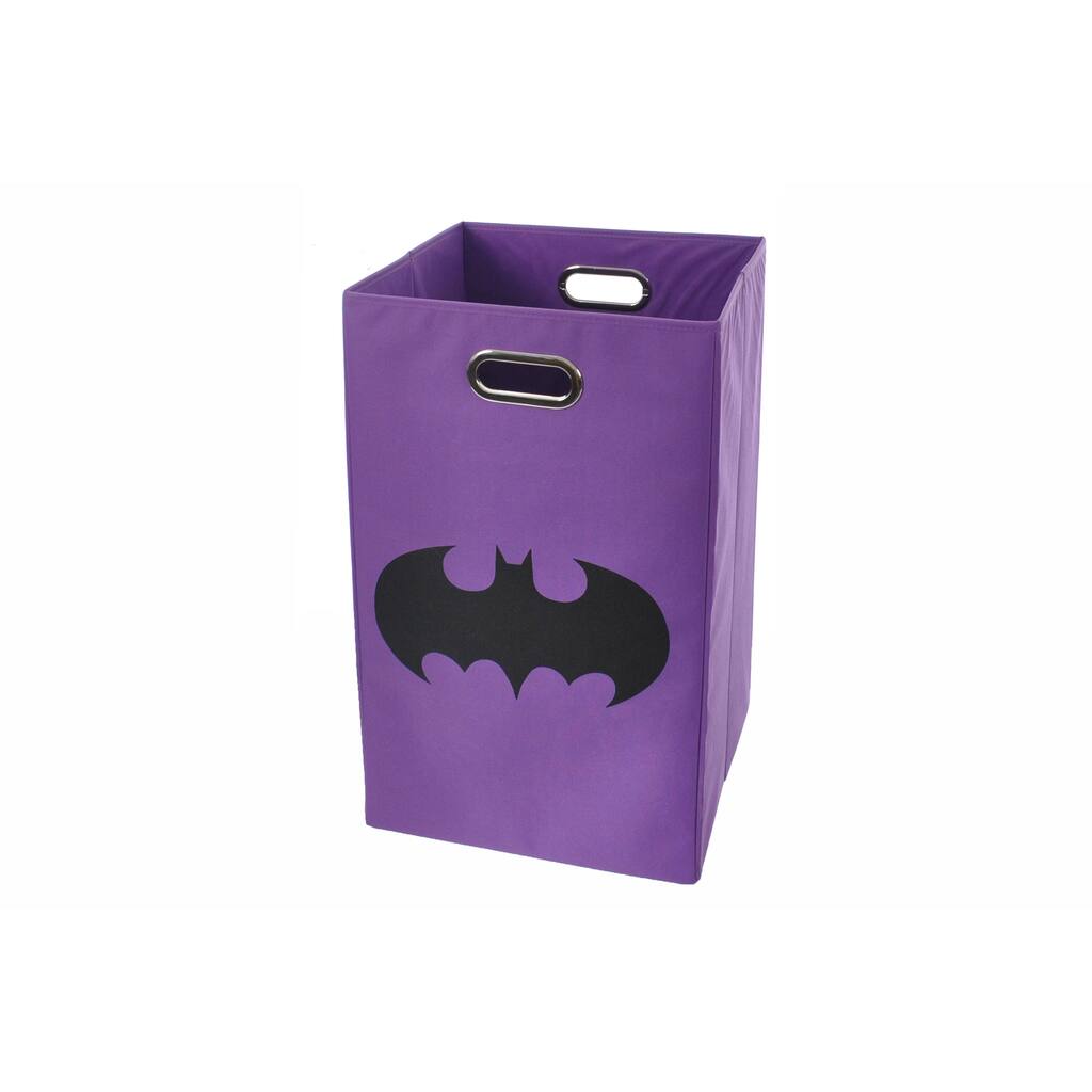 Batman Shield Purple Folding Laundry Basket