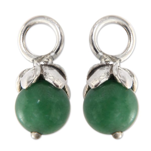 Handmade Sterling Silver Budding Chance Aventurine Earring Handmade Sterling Silver X27 Budding Chance Aventurine Earring Charms