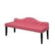 preview thumbnail 2 of 4, Furniture of America Kopt Modern Pink Faux Leather Tufted Accent Bench