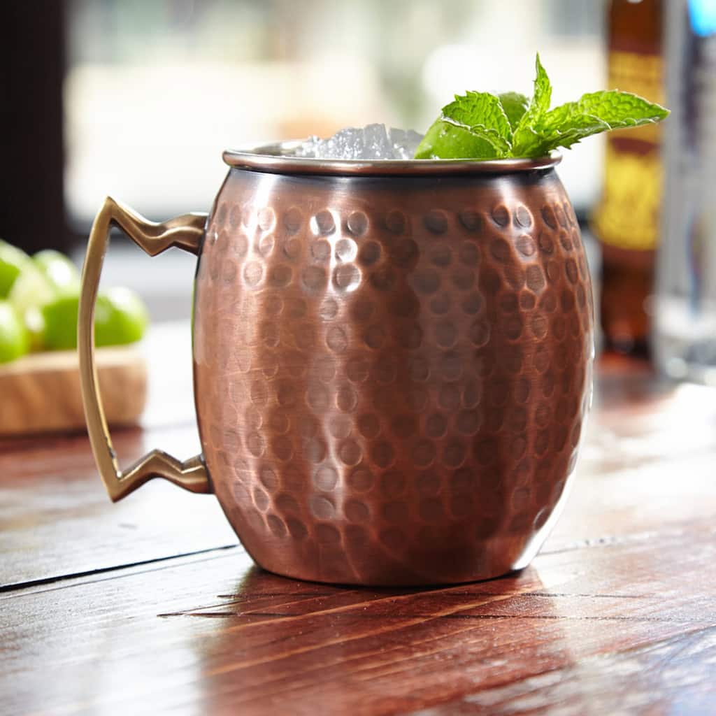 Handmade Pure Copper Hammered 16oz Moscow Mule Mug