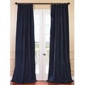 Exclusive Fabrics Signature Midnight Blue Velvet Blackout Curtain Panel 84"L(As Is Item)