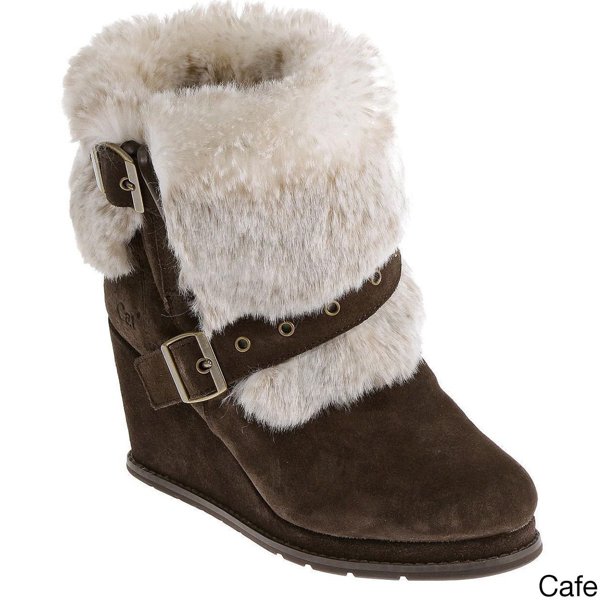 caterpillar fur boots