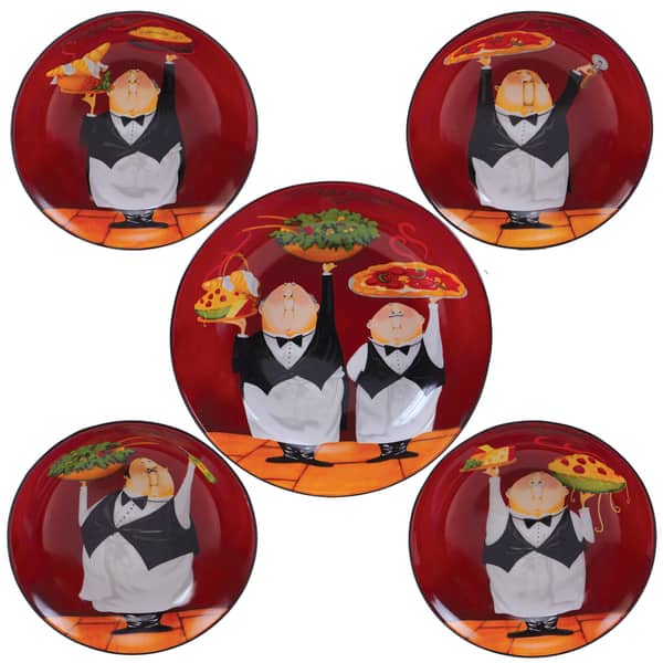 Certified International Waiters 5-piece Ceramic Pasta Set - On