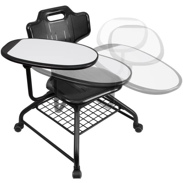 Black Mobile Classroom Chair With Swivel Tablet Arm Overstock 10785278