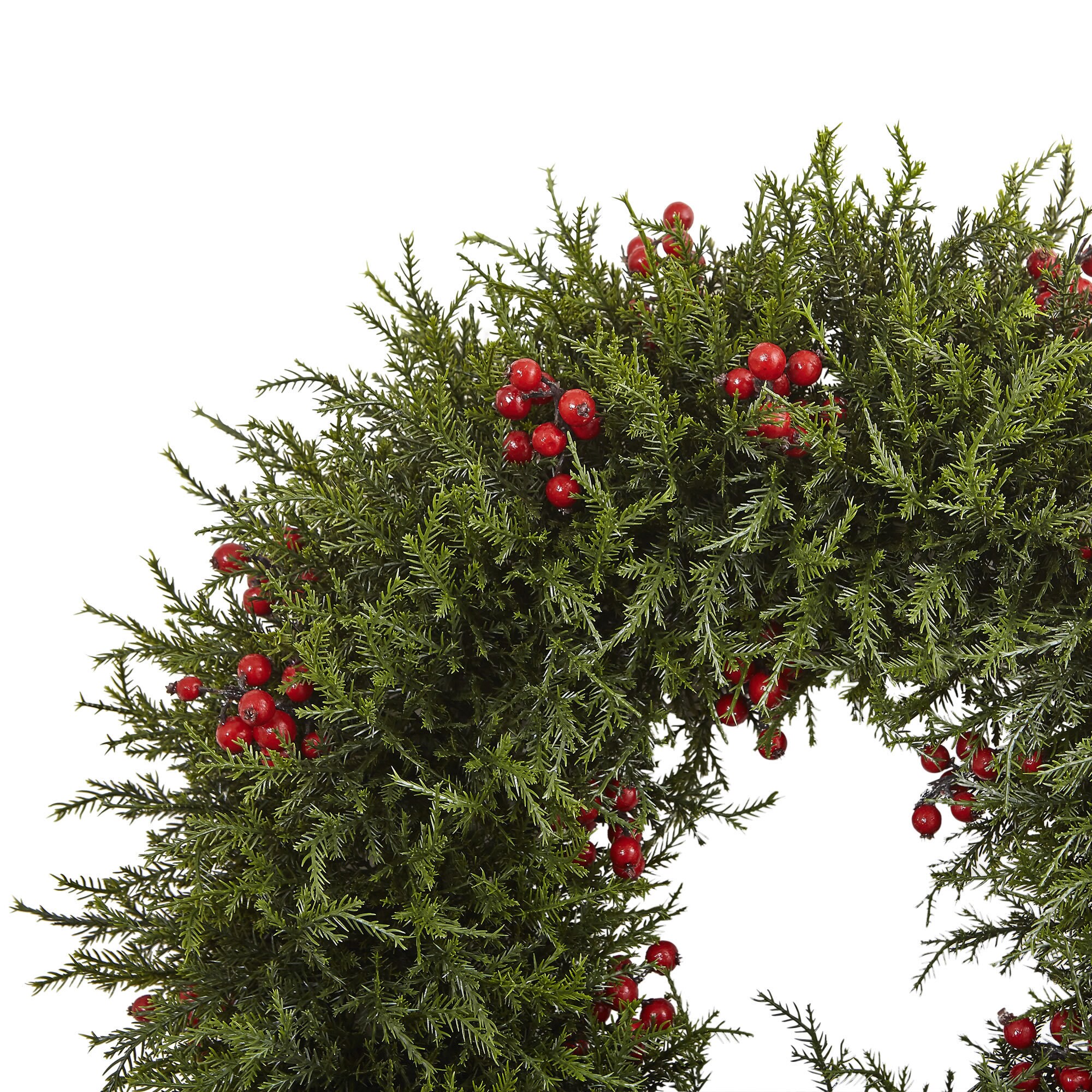 20 Cedar, Antlers, Lily and Ruscus with Berries Wreath - On Sale - Bed  Bath & Beyond - 31842576