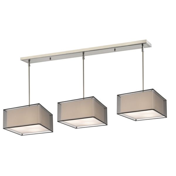 Avery Home Lighting Brushed Nickel With Black Super White Shade Avery Home Lighting Brushed Nickel With Black Super White Shade Steel 9 Light