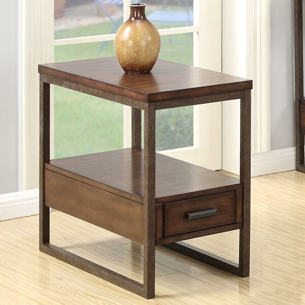 Shop Treemont Rustic Brown Accent Table with Shelf and Storage Drawer