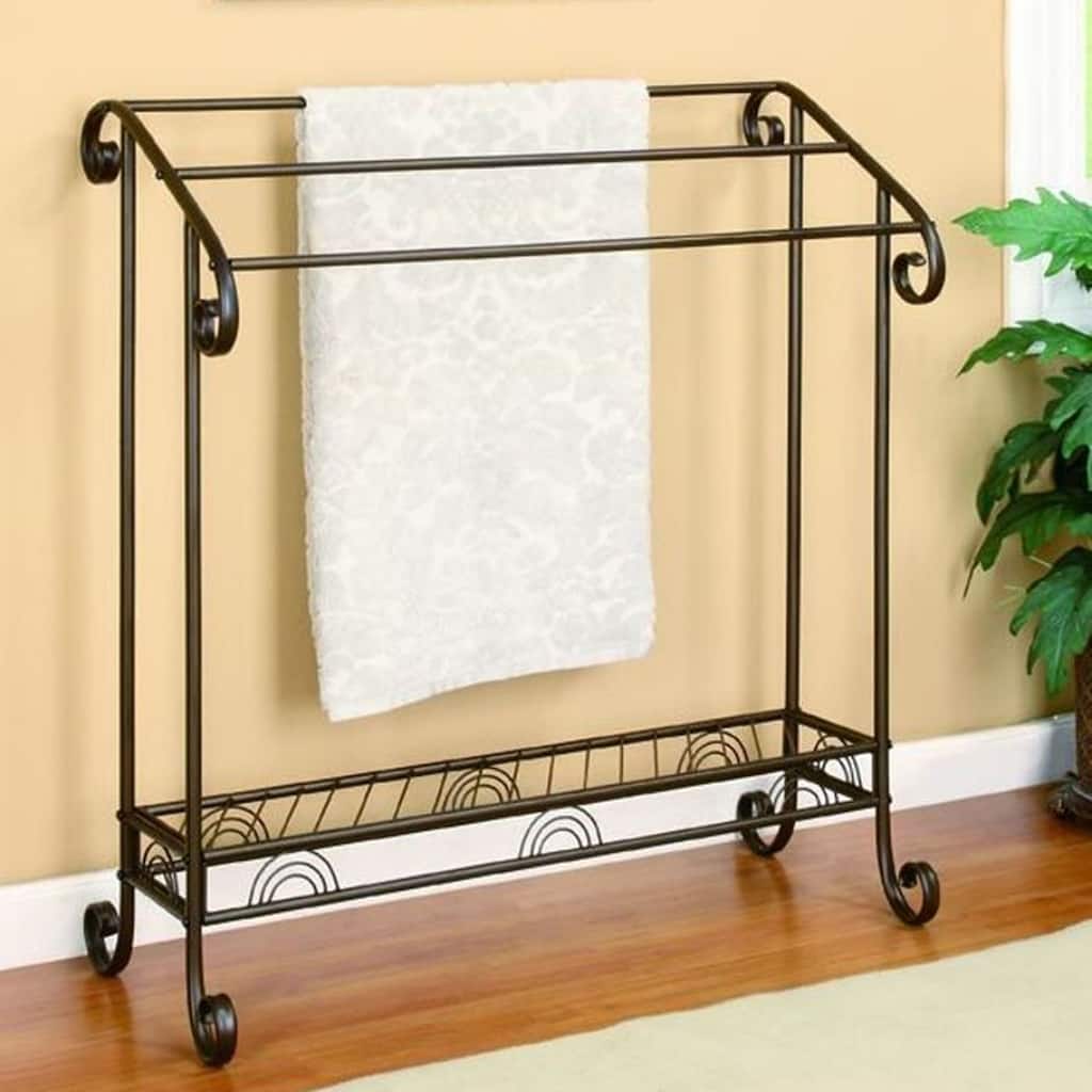 Periao Metal Scroll Design Towel/ Quilt Accent Rack