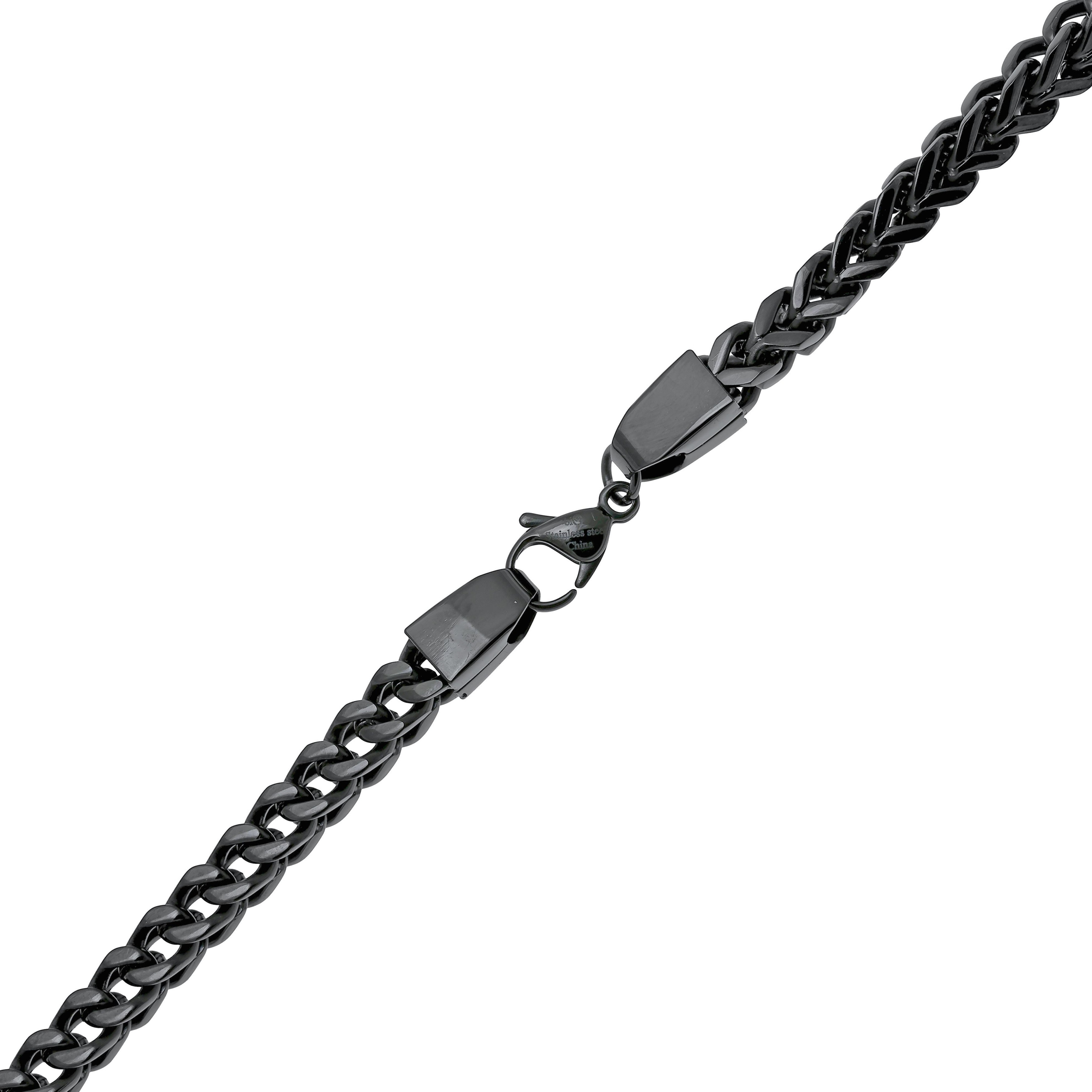 ChainsPro 3/6mm Spiga Wheat Bracelet Chain for Men Stainless Steel Bracelets Mens Jewelry Gold Silver Black Color,21cm\8.3 Can Free Engraving+Gift Package
