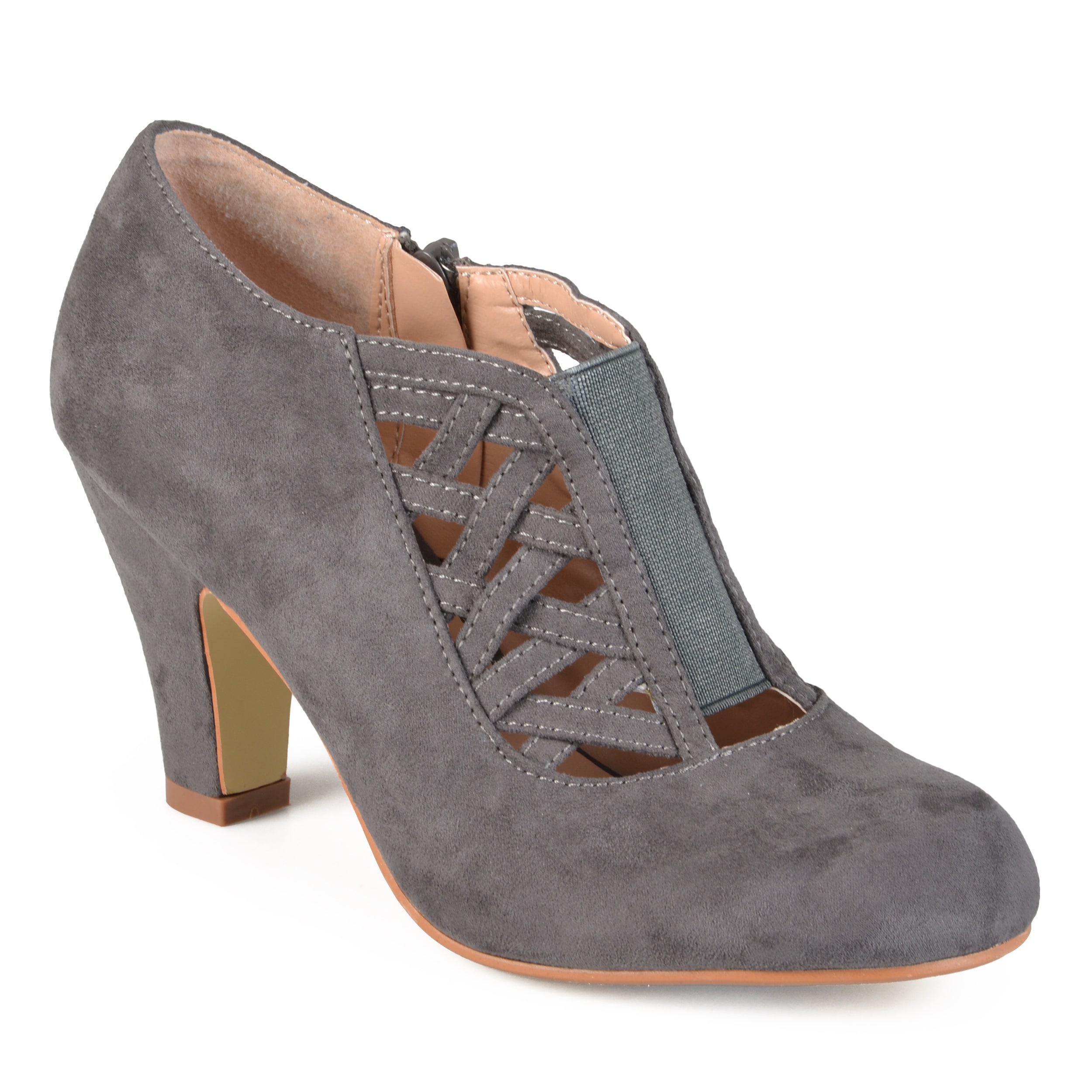 grey high heel booties