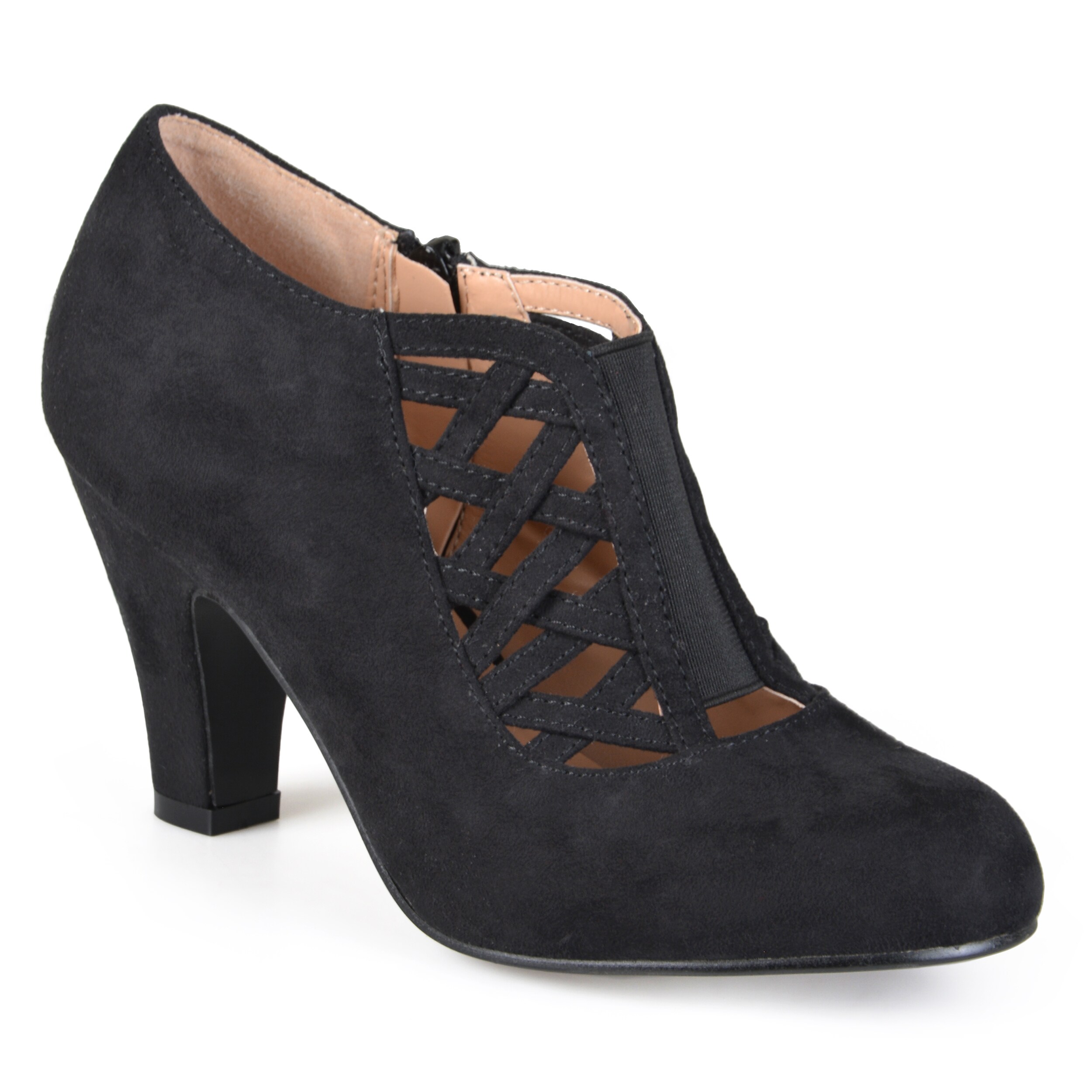 gray high heel booties