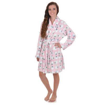 Journee Collection Women's Plush Microfiber Fleece Robe