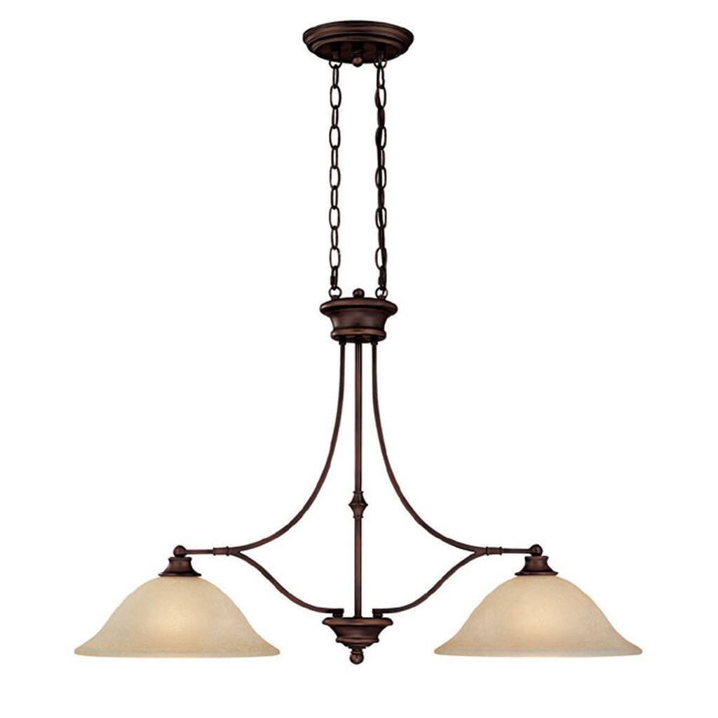 Belmont 2-light Burnished Bronze Island Fixture