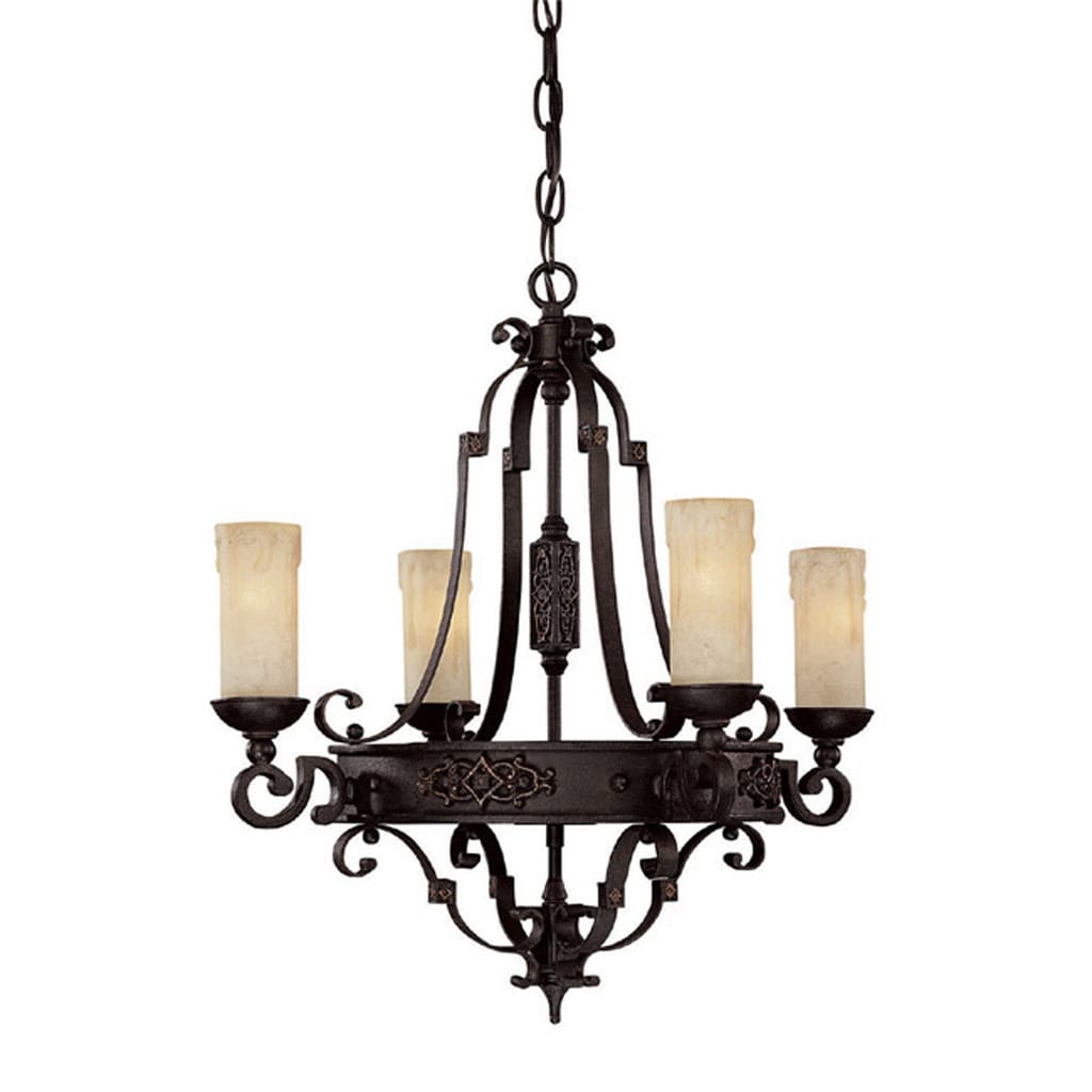 River Crest 4-light Rustic Iron Chandelier - Chandeliers For Bedrooms by Overstock.com